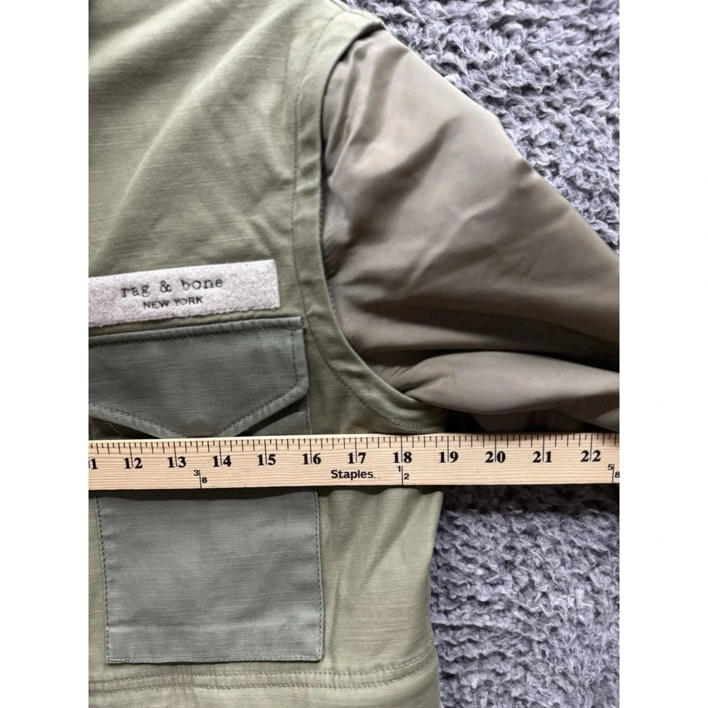 $595‎ Rag & Bone Green Modular Convertible (Vest) Field Jacket Size XS